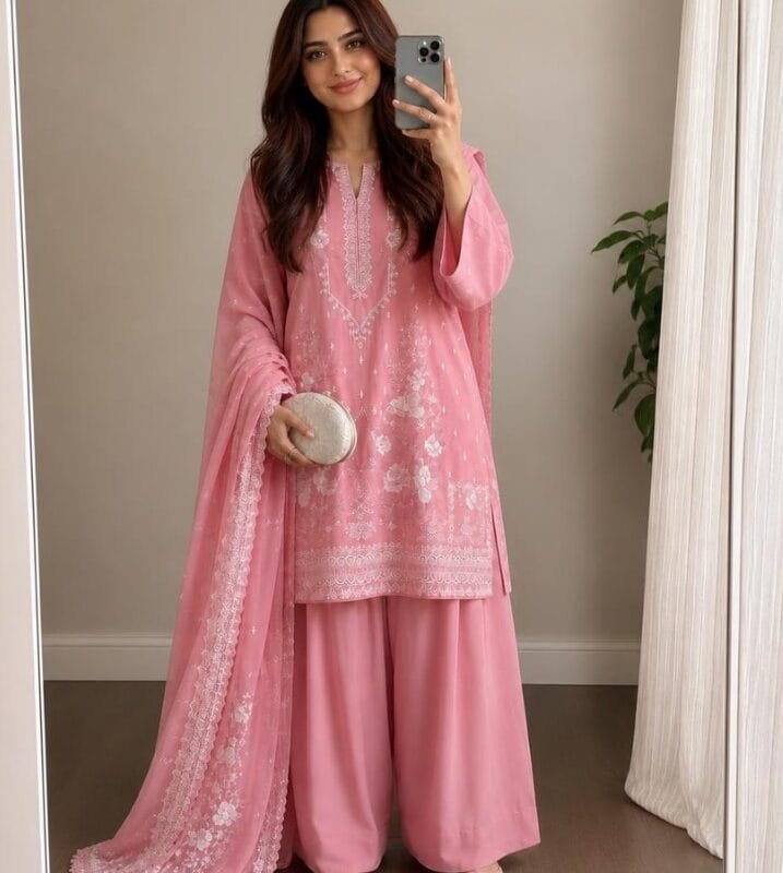Rosé Reverie – Embroidered Lawn 3-Piece-Unstitched