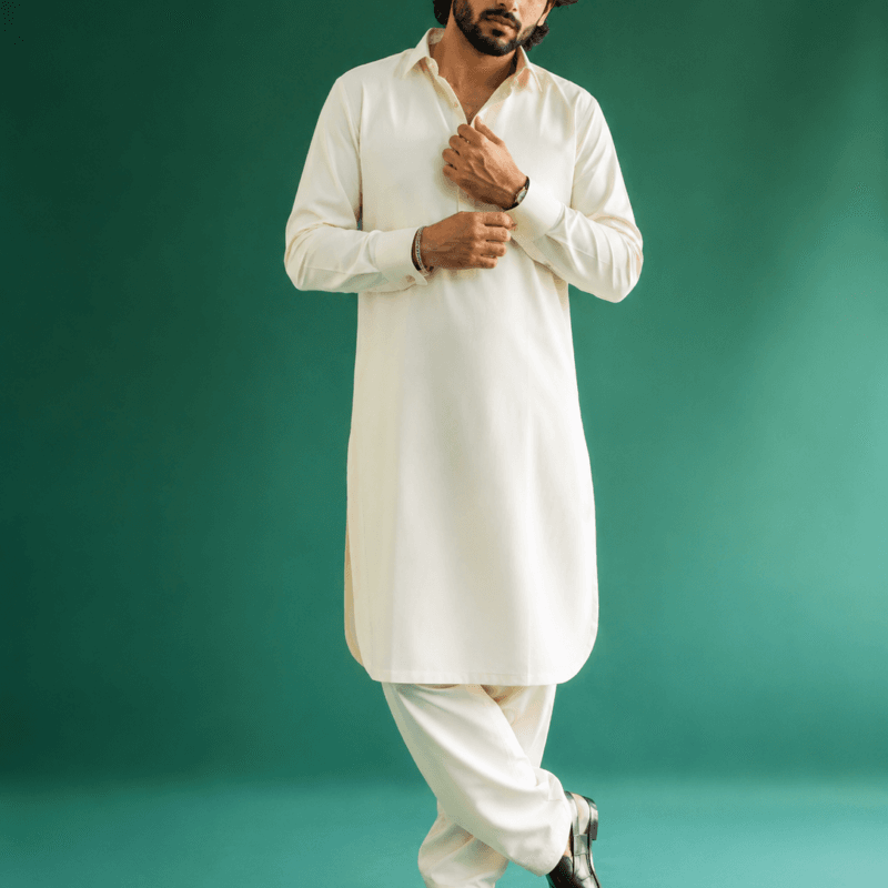 Ivory Prestige – Premium Boski Shalwar Kameez