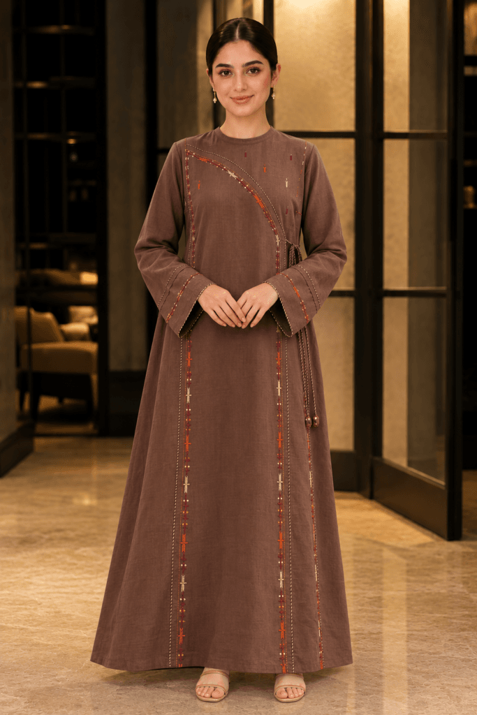 Terra Grace – Embroidered Linen Kurti