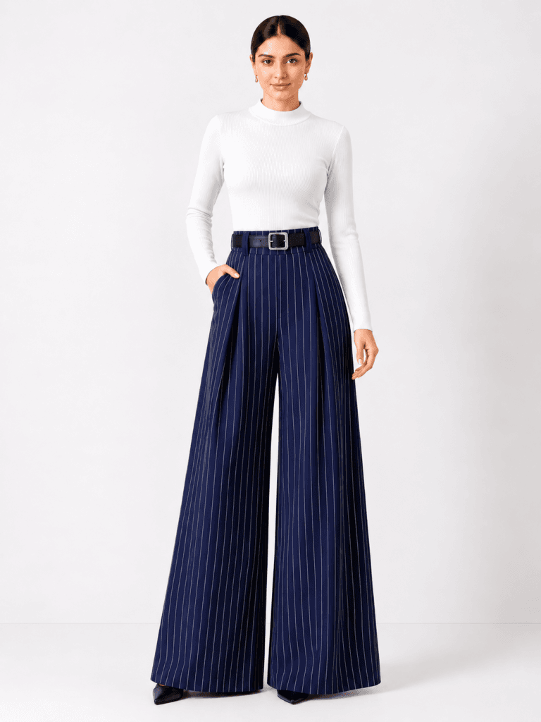 Monarch Pinstripe Palazzo Trousers