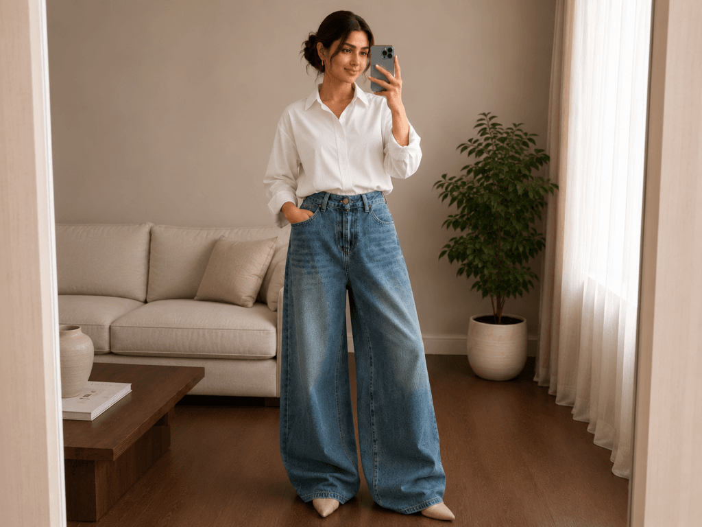 Wide-Leg  Jeans