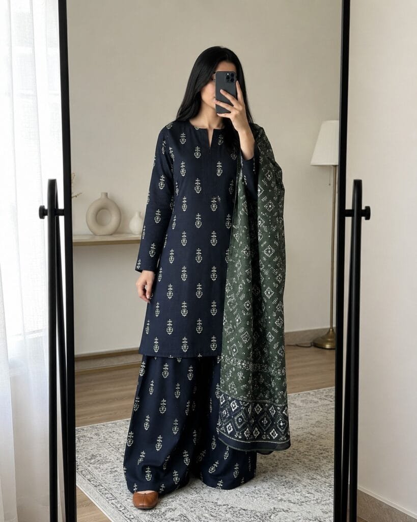 Black Bloom – Lawn 3-Piece | Unstitched