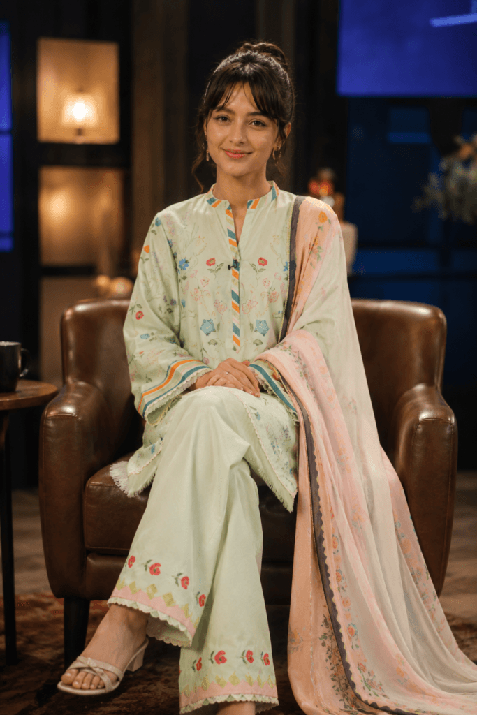 Mint Flora Digital Print 3-Piece Lawn Suit