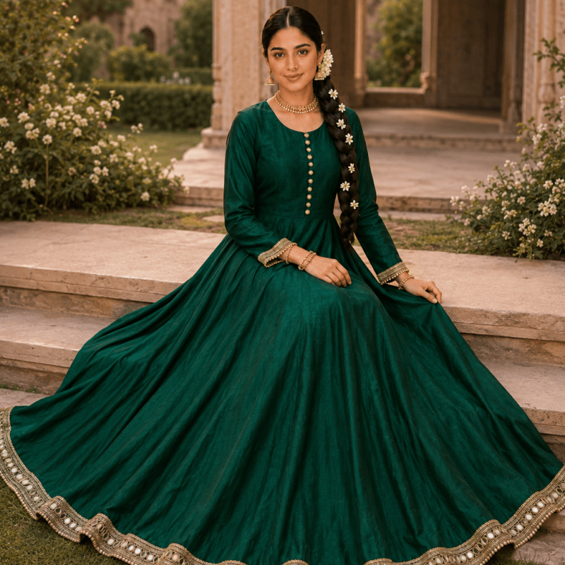 Emerald Noor Katan Anarkali