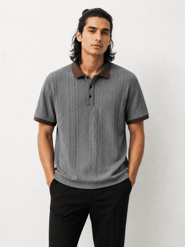 Slate Heritage Textured Polo
