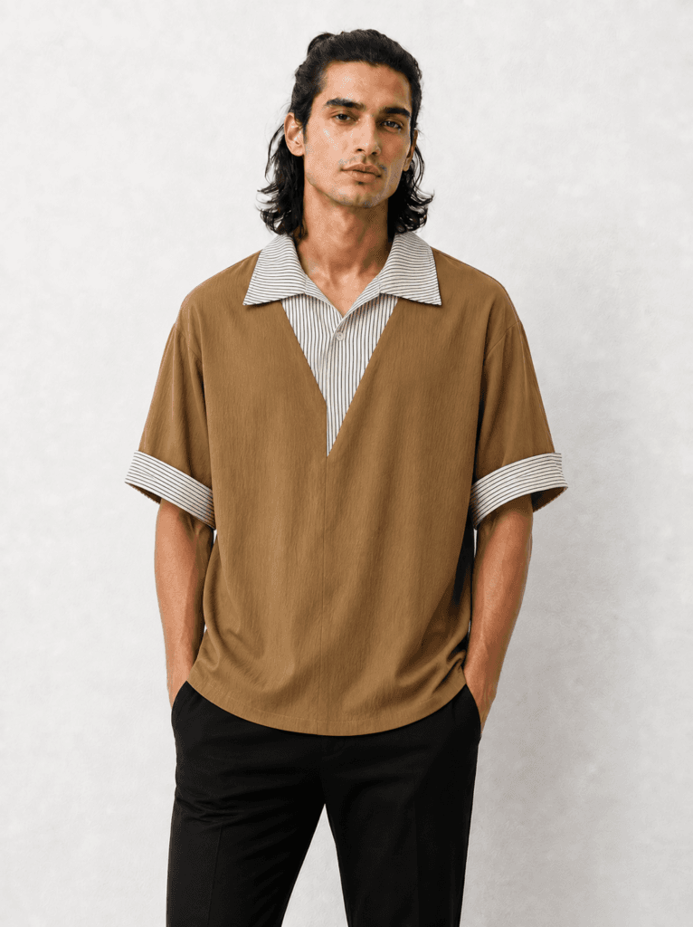 Contrast Layered Shirt