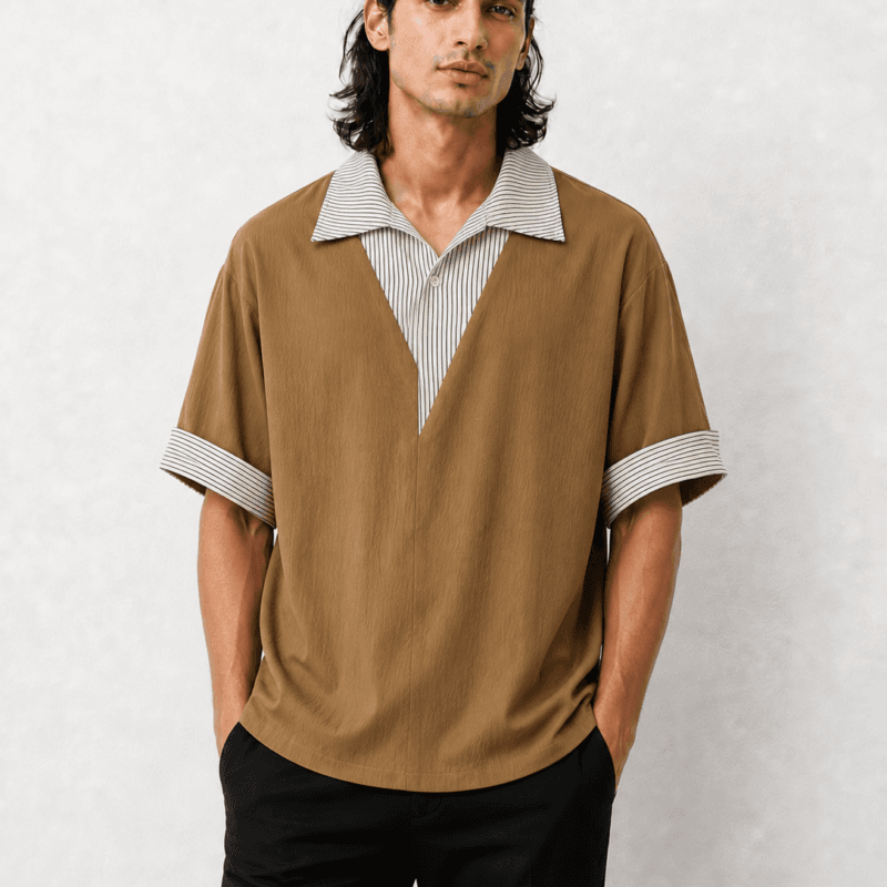 Contrast Layered Shirt