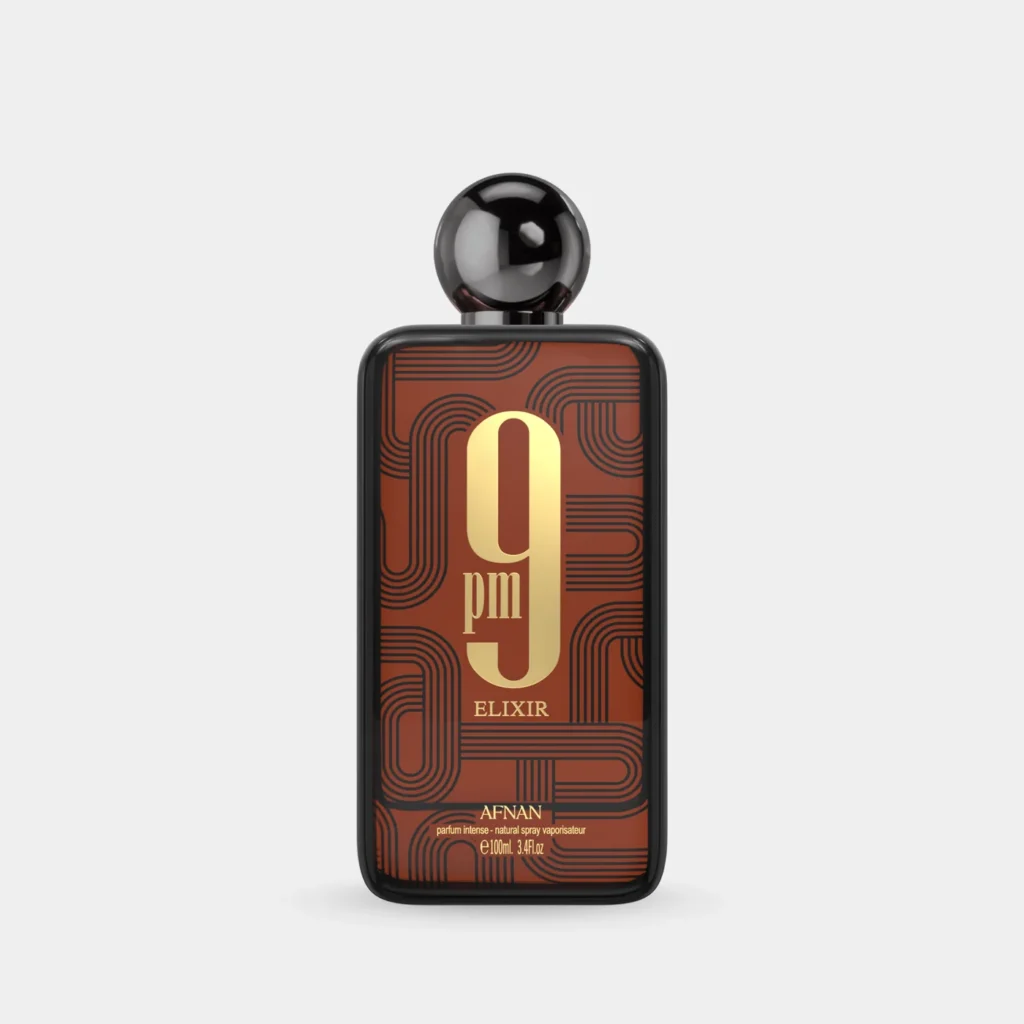 9 PM Elixir perfume by Elhan and Regina - premium fragrance bottle