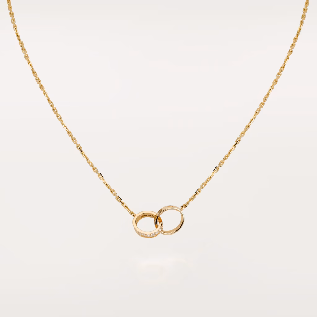 Love pendant half-paved necklace jewellery - Elhan and Regina Pakistan